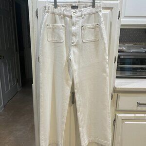 DL1961 White Flare Leg Jeans